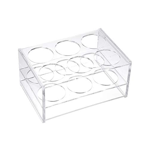 uxcell Tube Rack Polypropylene 6-Well Clear for 100ml