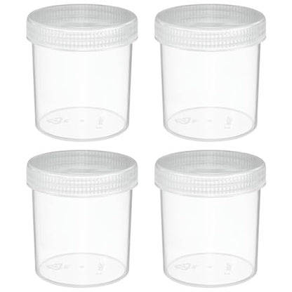PATIKIL Wide Mouth Lab Reagent Bottles 250ml (8oz), Clear 4 Pcs - color: Clear, size: 250ml