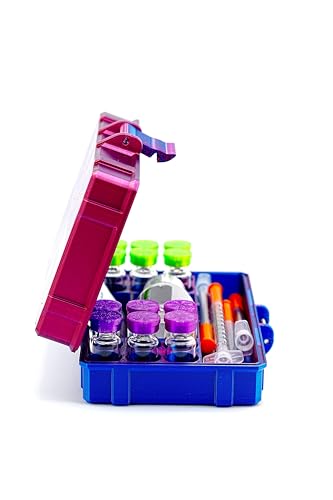 12-Slot 3 ml Vial Case with 30ml & Syringe Storage| Organizer for GLP-1, Peptides, Research - size: 12 x 3ml 1 x 30ml + Storage