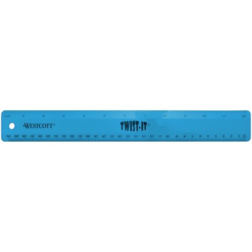 Westcott 12" Twist It Flexible Ruler, Assorted Colors