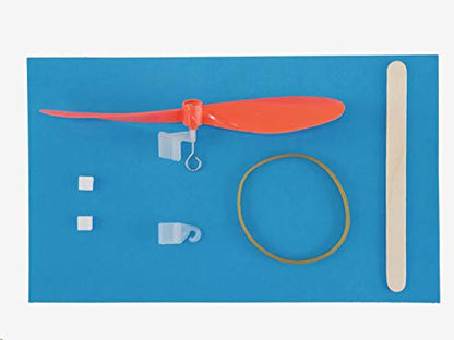 Rubber Band Helicopter Kit, 10-Pack – Build 10 Rubber Band Helicopters, Complete STEM Project Kit for Classrooms, Ages 8+ - size: 10 Pack