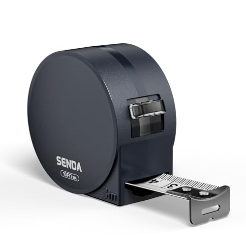 SENDA Tape Measure 10FT/3M, Compact Small Measuring Tape, Black and White Faceted Ruler Tape, Easy-to-Read Metric/Inch Measurements for Home, Office & DIY Crafts Use(10Ft) - color: Circle, size: 10 FT