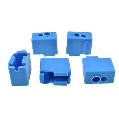 Hahiyo 3D Printer Silicone Sock Cover Help Heat Stabilize Cooling Hold Secure Easy Clean Replace for E3D Volcano Print Part 5pcs Blue - size: E3D Volcano Print Silicone-5Pcs