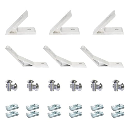 3Pcs 60deg, 3Pcs 120deg 1010 Angle Bracket 1" x 1" 10 Series Aluminum Extrusion 60 Degree Joint Connector Brace for Slot 60° Corner Joiner 120deg 1020 1 Inch Extruded Aluminium Profile - style: 3 sets 60deg 120deg bracket with m6