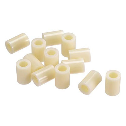 uxcell ABS Round Spacer Washer ID 8.2mm OD 14mm Length 20mm Plastic Standoff for 3D Printer, TV Wall Mounting, Electrical Outlet, Beige, 100Pcs - size: 20mm