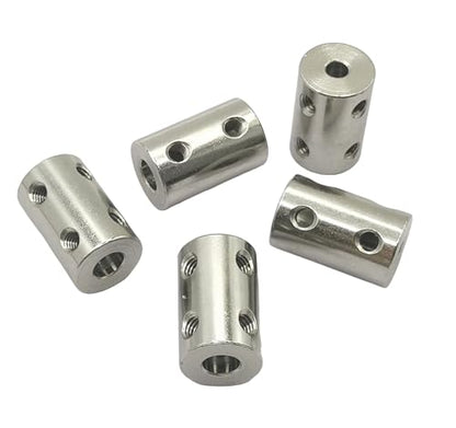 5Pcs 5mm to 5mm Shaft Coupler Connectors,Steel Coupler Rigid Couplings Adapter with Screws for CNC Machine 3D Printer RC Motor Accessories and DIY - size: 5mm to 5mm