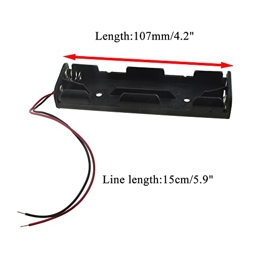 HAHIYO 4xAA Battery Holder Black Adapter Tube Case Not Corrode Solid Good Contact Bear Battery Leakage Smooth Load for Flashlight Torch Led RC 1PCS Plastic - style: 6V 4P(Style2)-1P