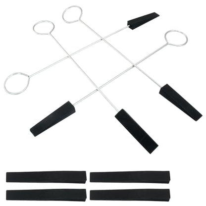 Piutouyar 8 Pack Black Rubber Piano Tuning Mute