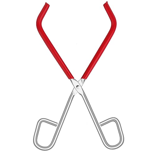 Lab Beaker Tongs, Made of Mild Steel, with Chrome Plated Surface and Blue PVC Overmolding Cover, Laboratory Clamps for 50ML-2000ML Beakers, BT150A1 - style: Beaker Tongs