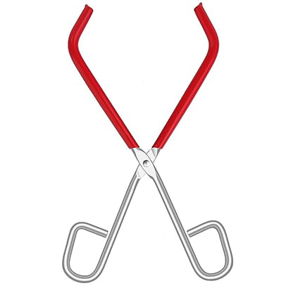 Lab Beaker Tongs, Made of Mild Steel, with Chrome Plated Surface and Blue PVC Overmolding Cover, Laboratory Clamps for 50ML-2000ML Beakers, BT150A1 - style: Beaker Tongs
