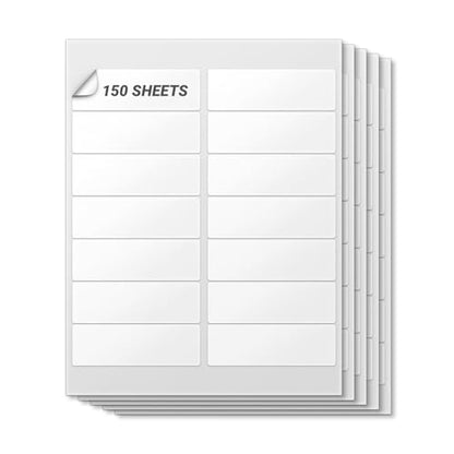Blank Rectangle Labels, White, 4" x 1.33" - size: 4" x 1.33"