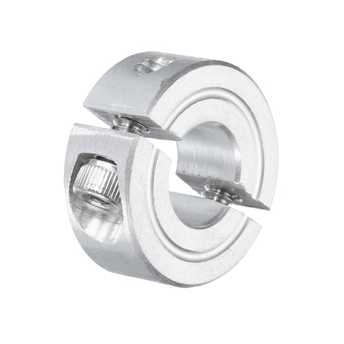 uxcell Double Split Clamp-On Shaft Collar 3/8" Bore, Aluminum Alloy - size: 3/8"