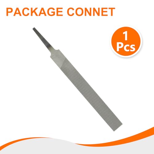 HARFINGTON Flat Thin Cut File 4" Double Cut Teeth High Carbon Steel Hand Rasp File without Handle for Metal Wood Deburring Removing - size: 4", style: Thin