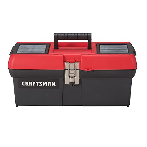 CRAFTSMAN Tool Box, Lockable, 16 in., Red/Black (CMST16901) - size: 16 inches