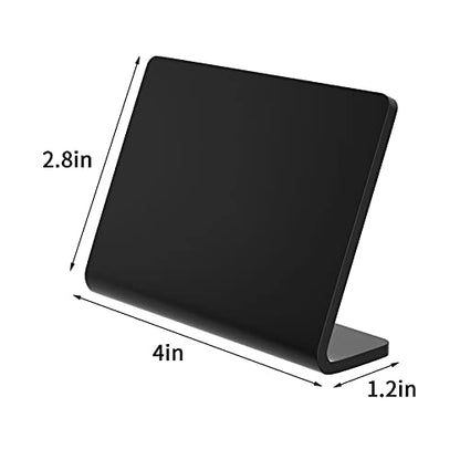 AITEE 20 Pack Acrylic Mini Chalkboard Signs Small Blackboards L-Shaped - style: L-Black 20
