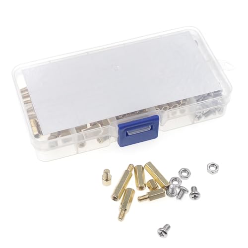160PCS M4 Brass Male-Female Hex Standoffs Kit w/ 304 SS Screws & Nuts - size: M4