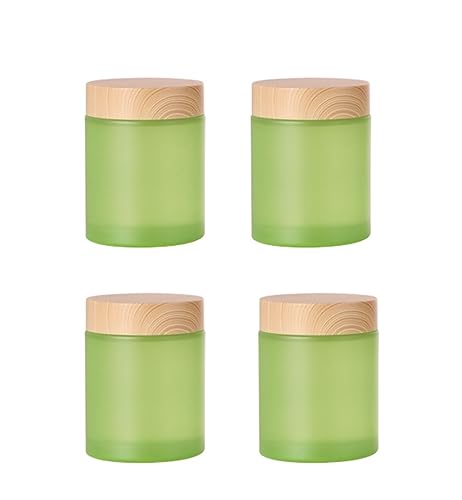 100g Glass Jars Cosmetic Container Jars,Refillable Empty Containers - color: Green