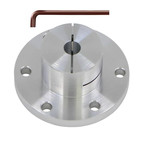 Aluminum Alloy Flange Coupling, 5 mm Inner Dia Clamping Fixed Type, Flange Shaft Coupler Connector for DIY RC Robot Car Model Connecting Motor and Wheel (1Piece） - style: 5mm Clamping Flange