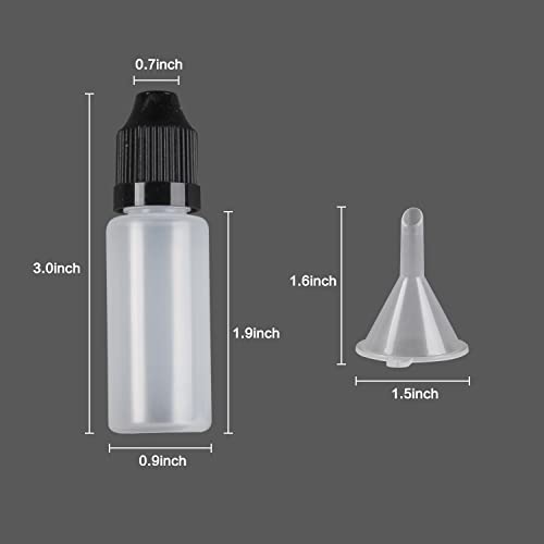 Eau Plastic Thin Tip Dropper Bottles 15ml Squeeze Dropper 50PCS BPA Free