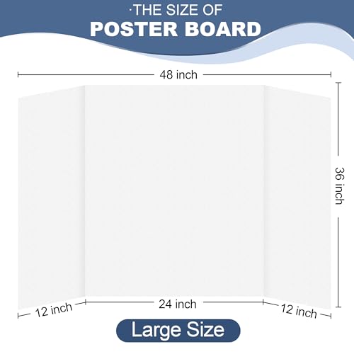 Rsgift Trifold Poster Board 48 x 36 4 Pack Corrugated Presentation Board - size: 36x48 inch