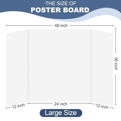Rsgift Large Trifold Poster Board 36x48 Inch 4Pack Corrugated Display Board - size: Large brown poster board
