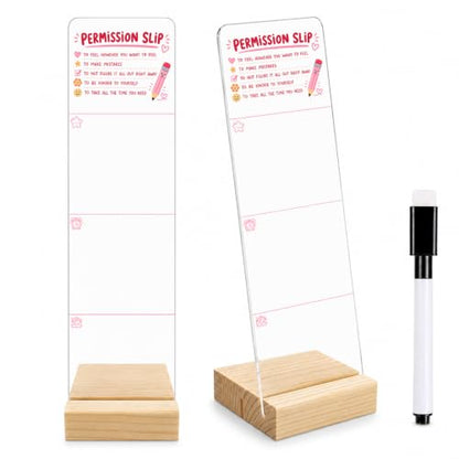 Motivation Memo Board Mental Health Acrylic Monitor Memo Board - color: Permission Slip