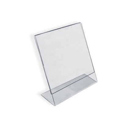 Azar 112741 Vertical Slanted, L-Shape 2-Inch Width by 3-Inch Height Acrylic Sign Holder, 10-Piece Set - size: 2 In W x 3 In H Vertical