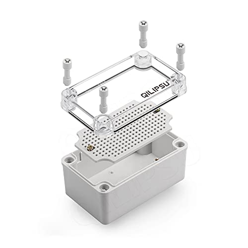 QILIPSU Junction Box with Mounting Plate 110x80x70mm, Clear Cover Plastic DIY Electrical Project Case IP67 Waterproof Dustproof Enclosure (4.3"x3.1"x2.8") - color: Clear Cover, size: 4.3"x3.1"x2.8"