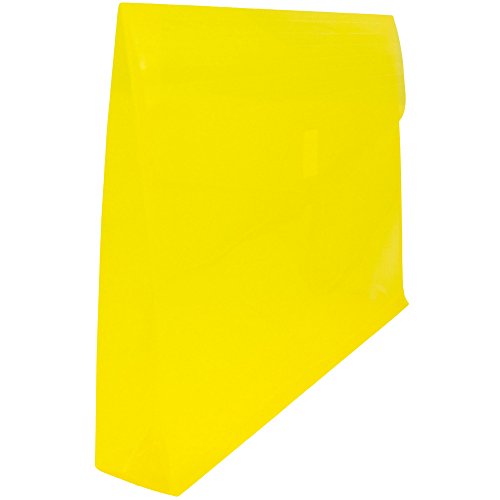 JAM PAPER Plastic Expansion Envelopes with Hook & Loop Closure - Letter Booklet - 9 3/4 x 13 with 2 Inch Expansion - Yellow - 12/Pack - color: Yellow, size: 2" Expansion