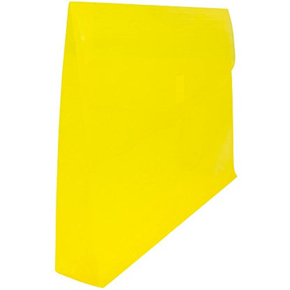 JAM PAPER Plastic Expansion Envelopes with Hook & Loop Closure - Letter Booklet - 9 3/4 x 13 with 2 Inch Expansion - Yellow - 12/Pack - color: Yellow, size: 2" Expansion