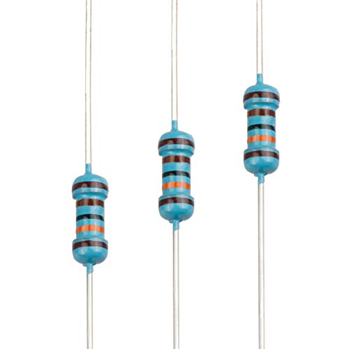 100pcs 1.3K ohm Resistor 1/4w (0.25 Watt) ±1% Tolerance Metal Film Fixed Resistor, Multiple Values of Resistance Optional - size: [E6P005] 1.3K ohm