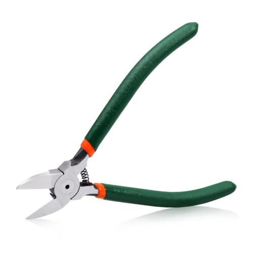 SPEEDWOX Wire Flush Cutters 6 Inch Precision Side Cutter Wire Cutter Pliers with Spring Functional Precision Tools for Cutting Electronics Wires Handmade and Any Clean Cut Needs - size: 6"