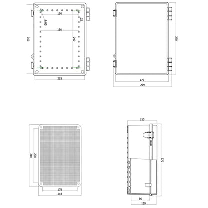 Outdoor Waterproof Electrical Box Junction Box Weatherproof IP67 ABS Plastic Enclosure Switch Router Project Box Electronics Enclosure with Mounting Plate Wall Bracket Clear 14.6"x10.6"x5.9" - color: Clear, size: 14.6" x 10.6" x 5.9"