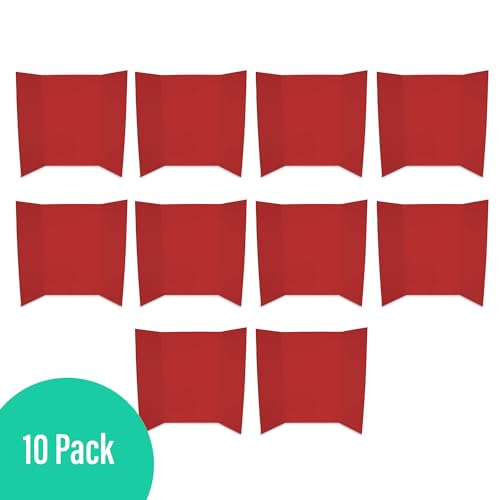 Flipside Products 36” x 48” Foam Project Boards for Presentations, Science Fair, School Projects, Event Displays and Trifold Picture Board - Red 3/16'' Thick - 10 Pack - color: Red, style: 10 Pack