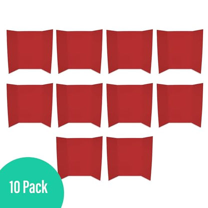 Flipside Products 36” x 48” Project Boards for Presentations, Science Fair, School Projects, Event Displays and Trifold Picture Board, Proudly Made in USA - Red - 10 Pack - color: Red, size: 10 Pack
