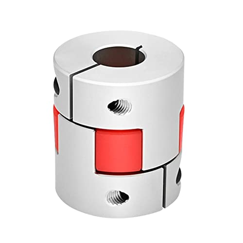 Upgrade D20*L25 Flexible Shaft Coupling 6.35mm to 10mm Aluminium Plum Connector Flexible Coupler for 3D Printer CNC Machine and Servo Stepped Motor - size: Bore 6.35mm to 10mm