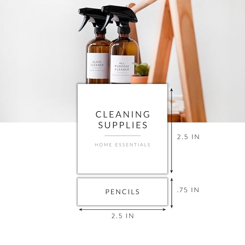 Laundry Labels for Jars, 136 Preprinted Home and Laundry Stickers for Storage Bins, Bathroom Cleaning Jars, Containers, Spray Bottles, Linen Closet, Household Organization - style: White Home & Laundry Labels