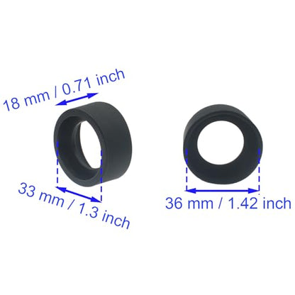 2 PCS Eyepiece Eye Cup 36 mm Inner Diameter Eye Guard Rubber Binocular Eyepiece Cover for 34-37 mm Stereo Microscope Telescope