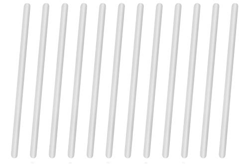 EISCO 12PK Polypropylene Stirring Rods, 11.8" - Rounded Ends, 7mm Diameter - Excellent for Laboratory or Home Use - Chemical & Heat Resistant Plastic