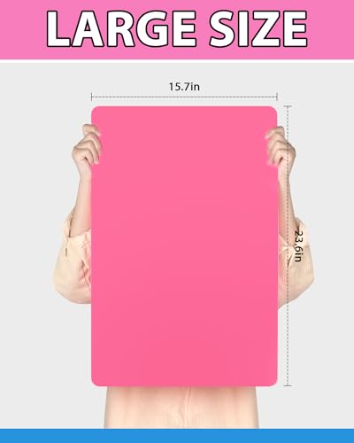 Silicone Mat Large, IKOCO 23.6"x15.7" Silicone Craft Mat for Playdough and Nonstick Resin Molds Sheets for Crafts, Paint, Clay, Blue and Rose Red - color: Pink&Blue, size: 15.7''*23.6''