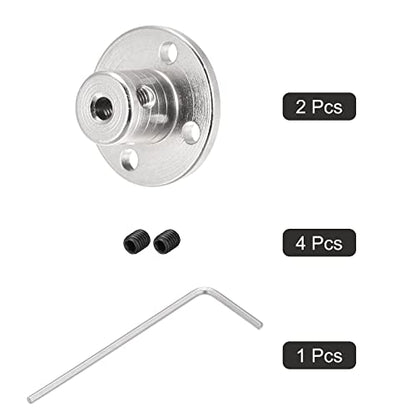 MECCANIXITY 2pcs 3mm Flange Coupling Connector, Shaft Axis Fittings - size: 3mm