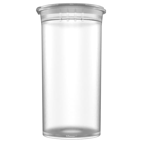 13 Dram CR Plastic Packaging Pop Top Containers - Child Resistant Travel Holder Vial Bottles - 315 qty (Clear) - color: Clear