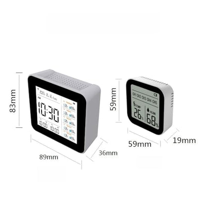 2CO12-5，Weather Stations Wireless Indoor Outdoor Thermometer & Smart WiFi with Phone App, 5 sensors Temperature and Humidity Monitor & Store Data for 1 Year, Temperature Alarm.