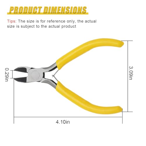 ZIMISI Metal Non-Serrated Mini Needle Nose Plier (Diagonal Nose) - size: Diagonal Nose Plier