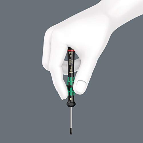 Wera 05117991001 Kraftform Micro 2035 Slotted Electronics Precision Screwdriver, 1mm Head, 40mm Blade Length - size: Slotted 1mm Head , 40mm Blade