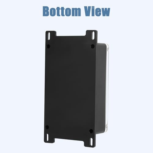 Junction Box with Clear Cover IP65 Waterproof ABS Plastic Universal Project Box with Fixed Ear, Black 5.9"x 3.9"x 1.7"(150x100x44mm)(Pack of 2) - color: 2 packs, size: 5.9"x 3.9"x 1.7"