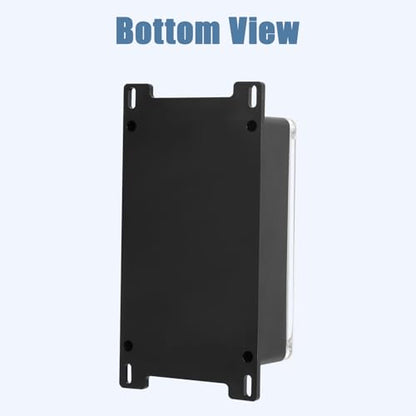 Junction Box with Clear Cover IP65 Waterproof ABS Plastic Universal Project Box with Fixed Ear, Black 5.9"x 3.9"x 1.7"(150x100x44mm)(Pack of 2) - color: 2 packs, size: 5.9"x 3.9"x 1.7"