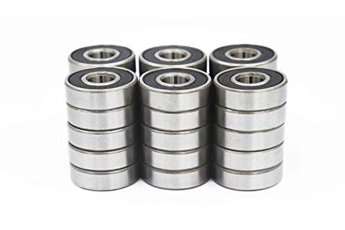 FGen 30pcs 608-2rs Bearing Steel - Double Rubbed Seal Shield Miniature Deep Groove Bearing (8mm x 22mm x 7mm) High Speed Electric Water Pump Special Pump
