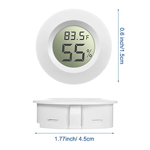 Weewooday 8 Pcs Mini Hygrometer Thermometer Digital LCD, Black,White - size: Black, White