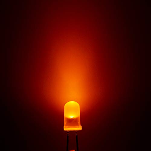 CHANZON 100 pcs 5mm Orange Diffused LED Diode Lights(DC 2V 20mA) - color: K) Orange-orange (100pcs)